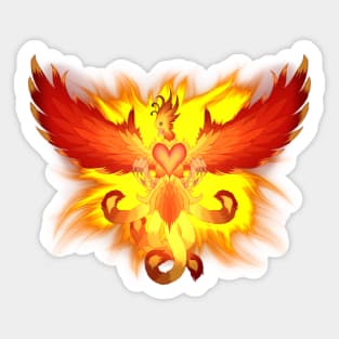 Flaming Bird Sticker